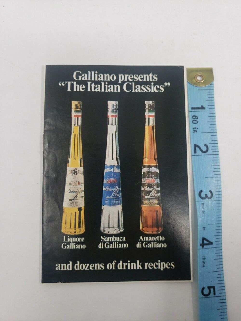 Galliano Italian Classics Liquore Sambuca Amaretto Drink Recipe Booklet c1970s